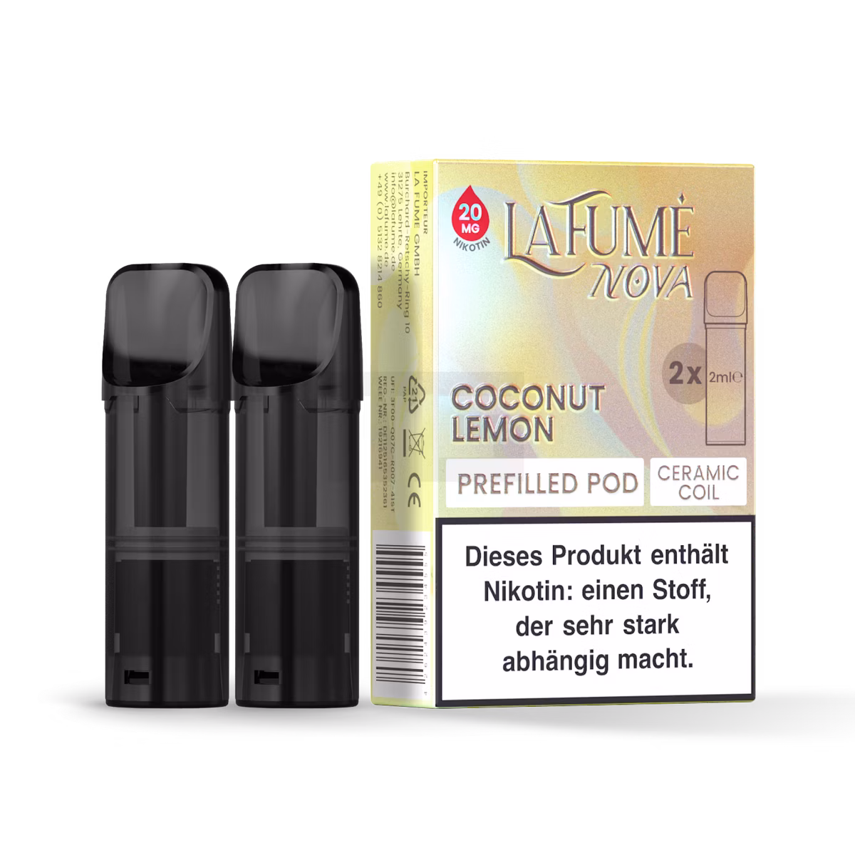 La Fume Nova - Prefilled Pods - 20mg - Coconut Lemon