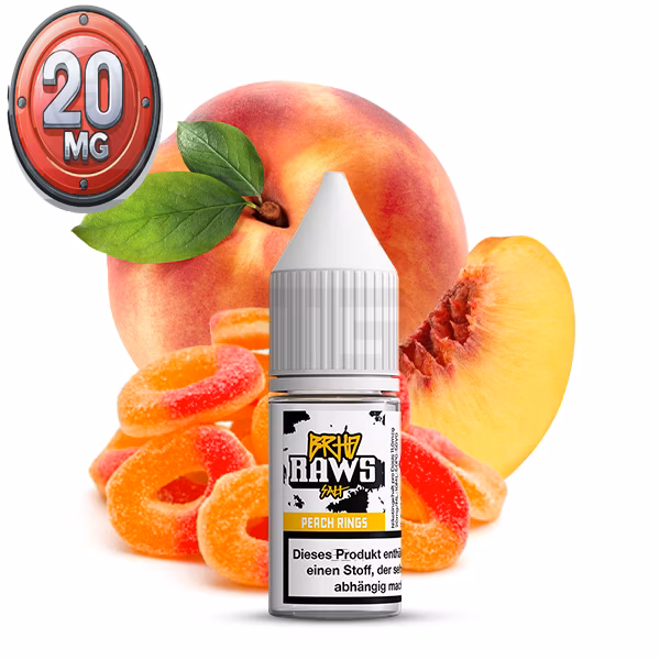 barehead-raws-nikotinsalz-liquid-peach-rings-20-mg ✳️ Barehead Raws ✴ Peach Rings ✴ 10ml ✴ 20mg ✴ Nikotinsalz Liquid ✴️