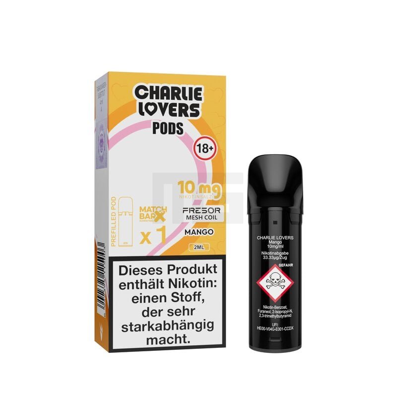charlie-lovers-prefilled-pods-mango-2ml-1er-10 Charlie Lovers - Prefilled Pods - Mango - 2ml - 10mg - 1er Paket