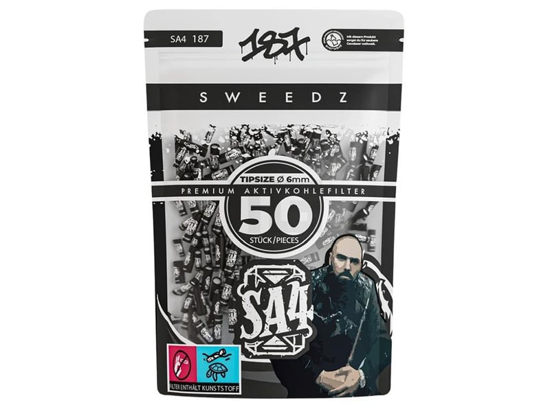 187 Straßenbande - Sweedz - Aktivkohlefilter - Ø 6mm - 50 Stück - SA4
