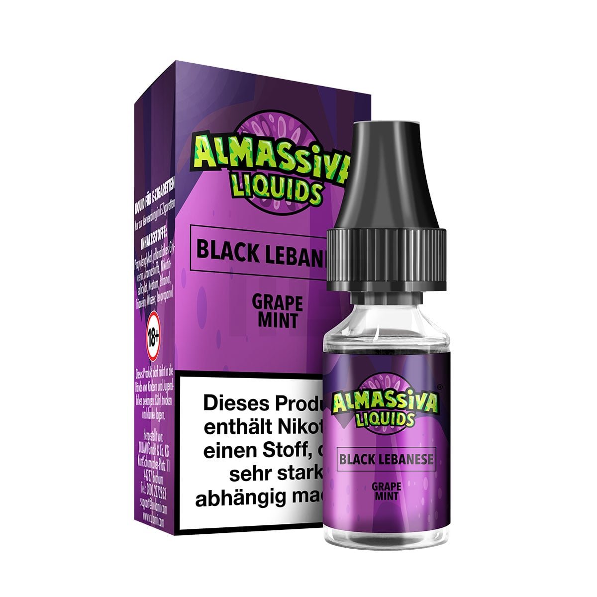 al_massiva_liquid_black_lebanese_bottle_box Al Massiva - Black Lebanese - Nikotinsalzliquid - 10ml - 17mg