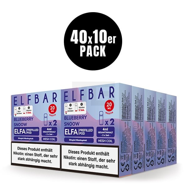 Elfbar - ELFA - Prefilled Pod - 2ml - 2er Pack - Blueberry Snoow Elfbar - ELFA - Prefilled Pod - 2ml - 2er Pack - Blueberry Snoow