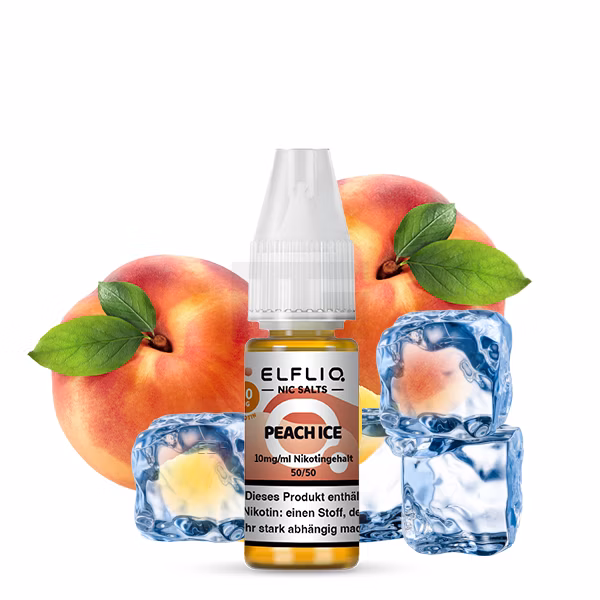 Elfbar - ElfLiq - 10ml - Peach Ice | Nikotinsalz-Stärke : 10mg Elfbar - ElfLiq - 10ml - Peach Ice | Nikotinsalz-Stärke : 10mg