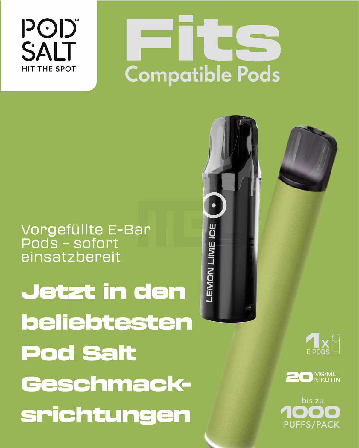 Pod Salt - Fits Pods + ELFA Basisgerät - Starter Kit