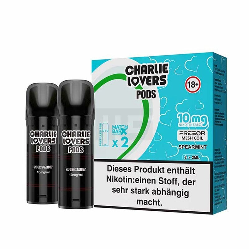 Charlie Lovers - Prefilled Pods - 2ml - 2er Pack - Spearmint 10mg
