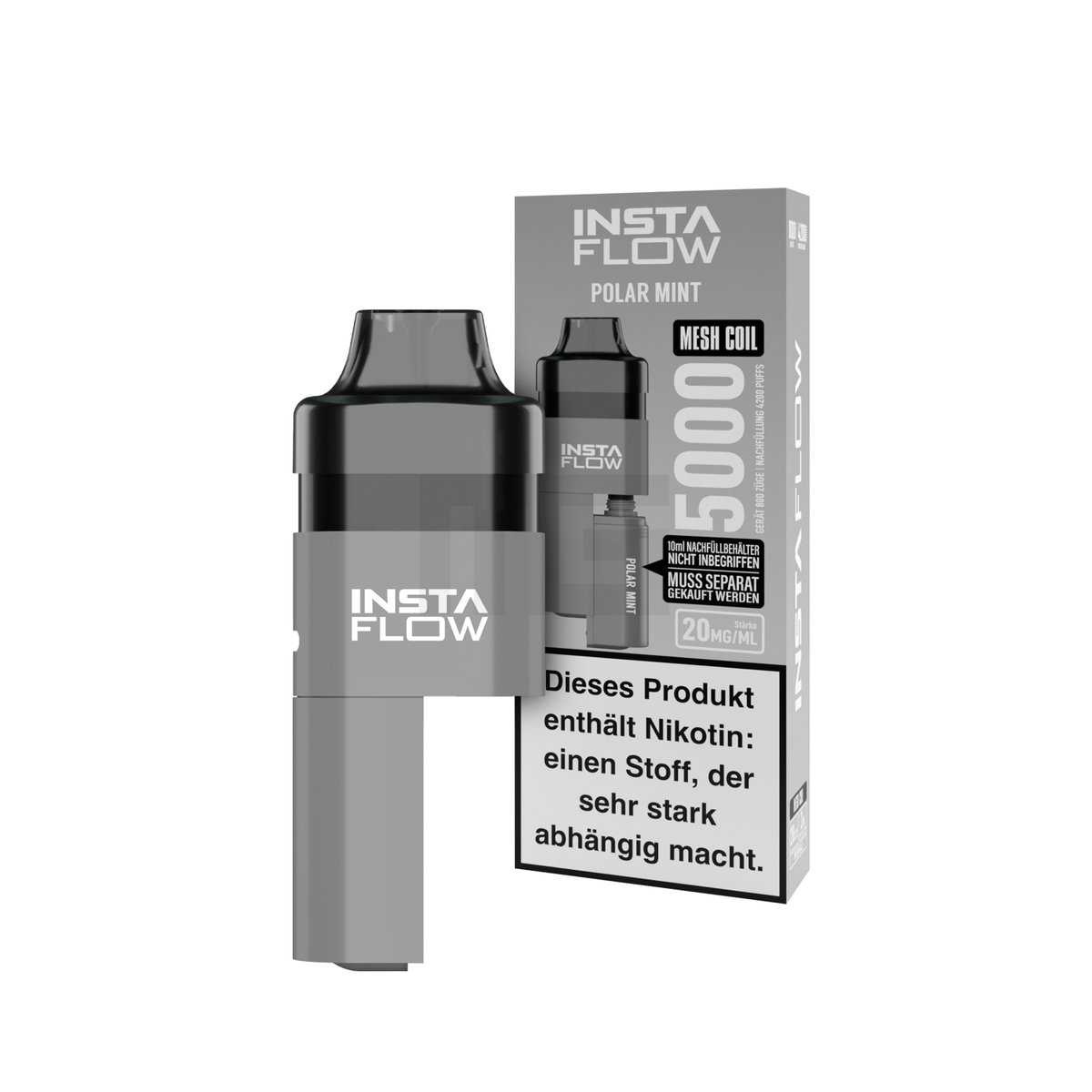 GERMANY-INSTAFLOW-DEVICE-single-box_0003_Polar-Mint-copy INSTAFLOW 5000 - E-Zigarette - Polar Mint - 2ml - 20mg - CP