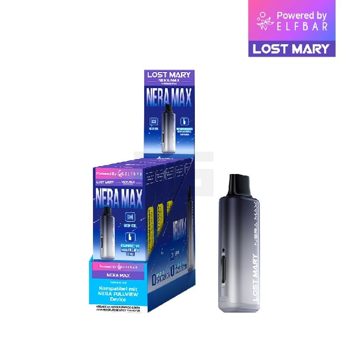 Lost Mary - Nera Max - Refillable Pod - Black Grey Lost Mary - Nera Max - Refillable Pod - Black Grey