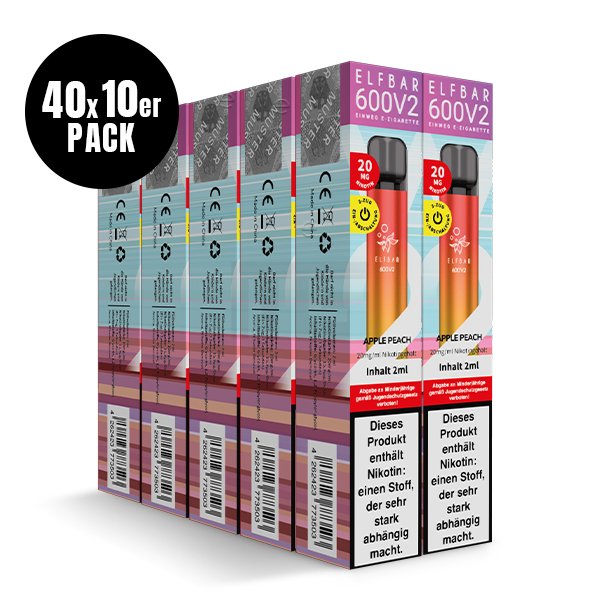 Elf Bar 600 V2 - Einweg E-Zigarette - Apple Peach - 20mg