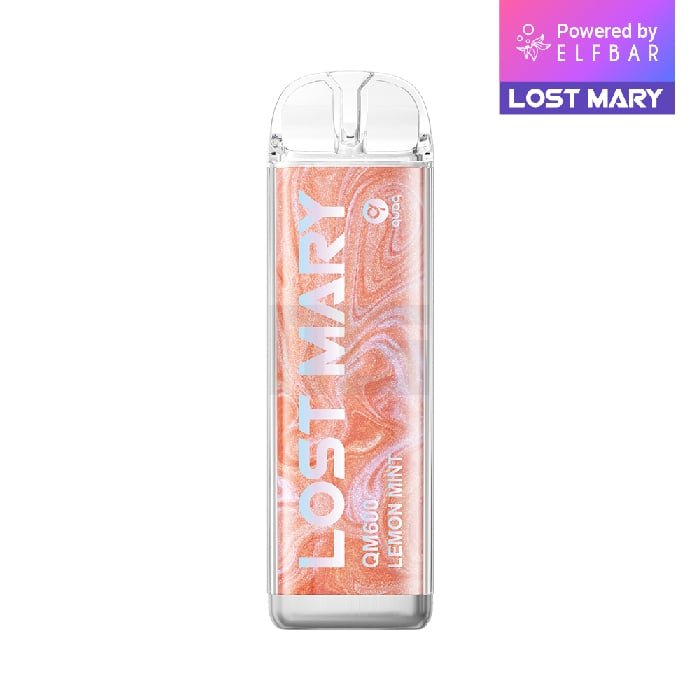 Lost Mary - QM600 - Einweg E-Zigarette - Lemon Mint | Nikotinsalz-Stärke : 20mg | Paketgröße : 1er Packung