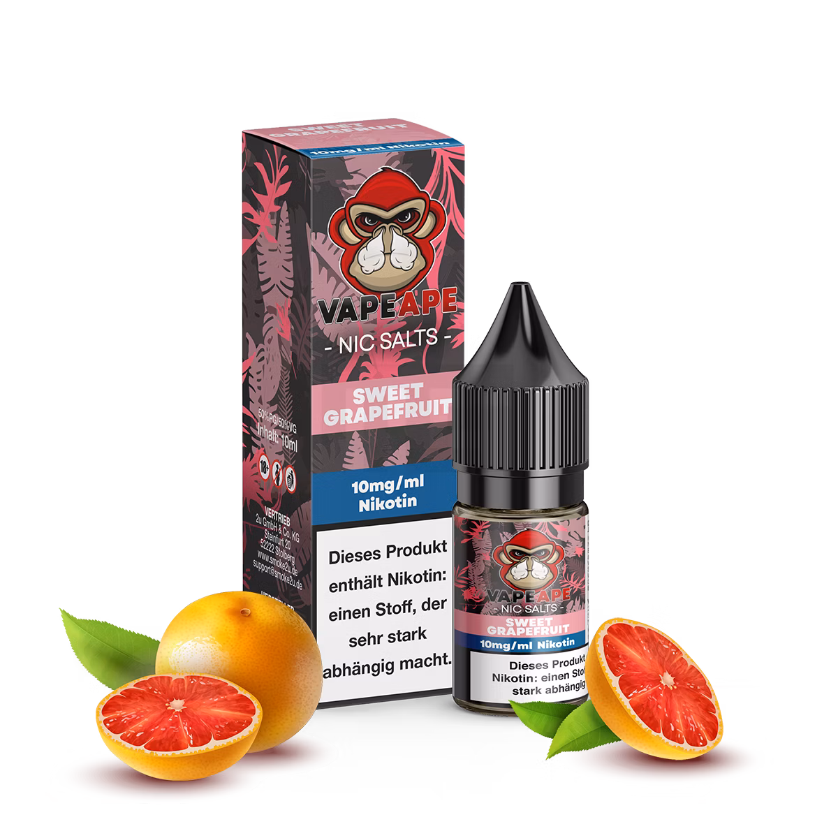 VapeApe - Nikotinsalz-Liquid - 10ml - Sweet Grapefruit | Nikotinsalz-Stärke : 10mg VapeApe - Nikotinsalz-Liquid - 10ml - Sweet Grapefruit | Nikotinsalz-Stärke : 10mg