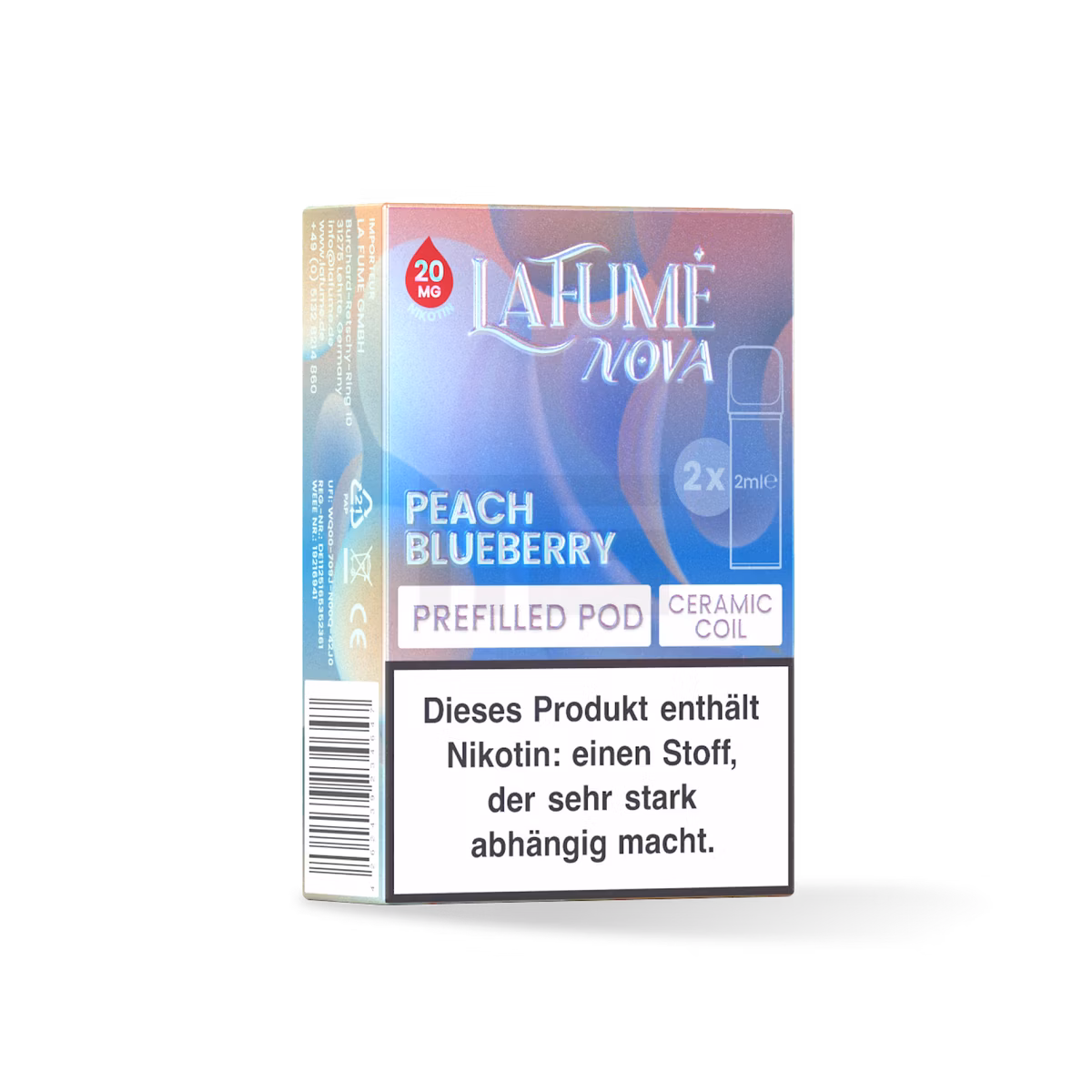 La Fume Nova - Prefilled Pods - 20mg - Peach Blueberry