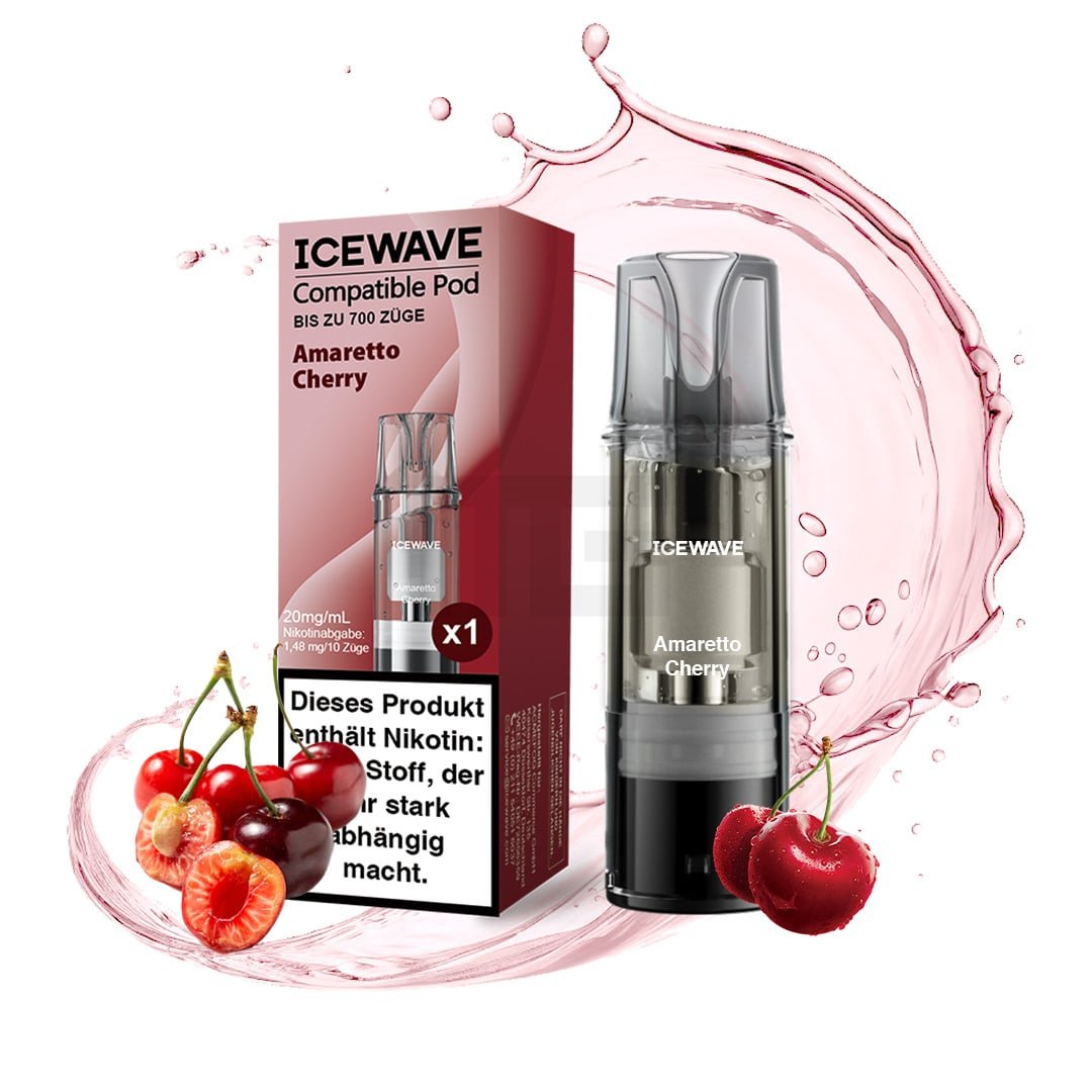 ICEWAVE - Prefilled Pod - 2ml - 3er Pack - Amaretto Cherry