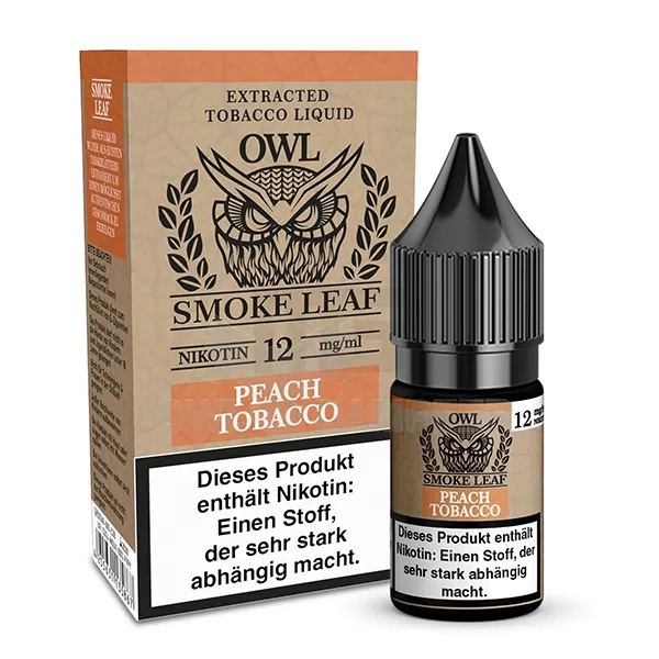 OWL Smoke Leaf Nikotin-Liquid Peach Tobacco 10ml 12mg OWL Smoke Leaf Nikotin-Liquid Peach Tobacco 10ml 12mg