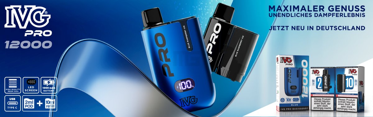 IVG - PRO 12000 - 2ml Pod + 10ml Refill - Lemon Lime