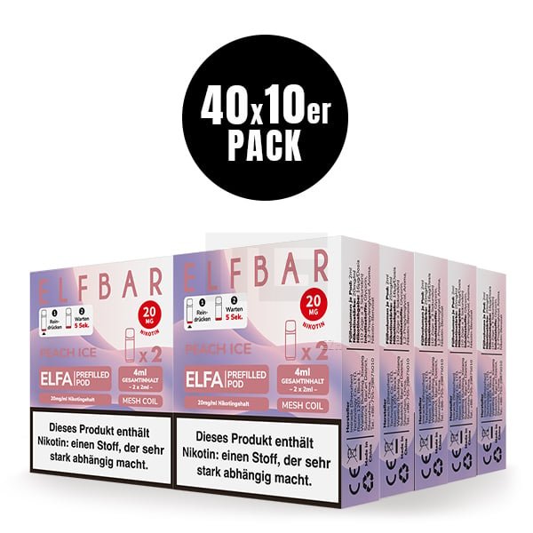 Elfbar - ELFA - Prefilled Pod - 2ml - 2er Pack - Peach Ice Elfbar - ELFA - Prefilled Pod - 2ml - 2er Pack - Peach Ice