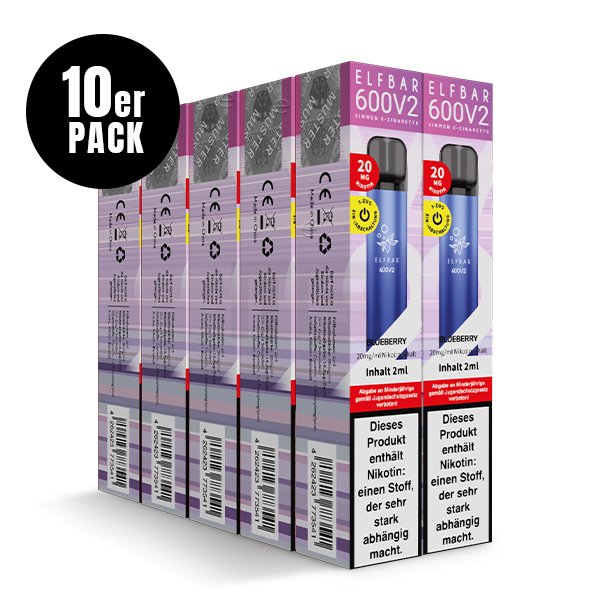 Elf Bar 600 V2 - Einweg E-Zigarette - Blueberry - 20mg