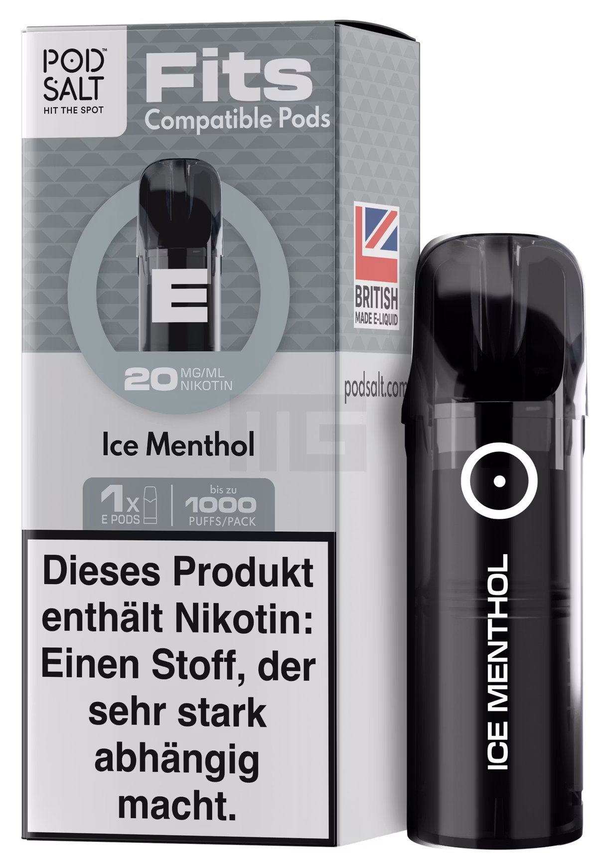 Pod Salt - Fits - Prefilled Pod - Ice Menthol - 20mg - 2ml - 3er Pack