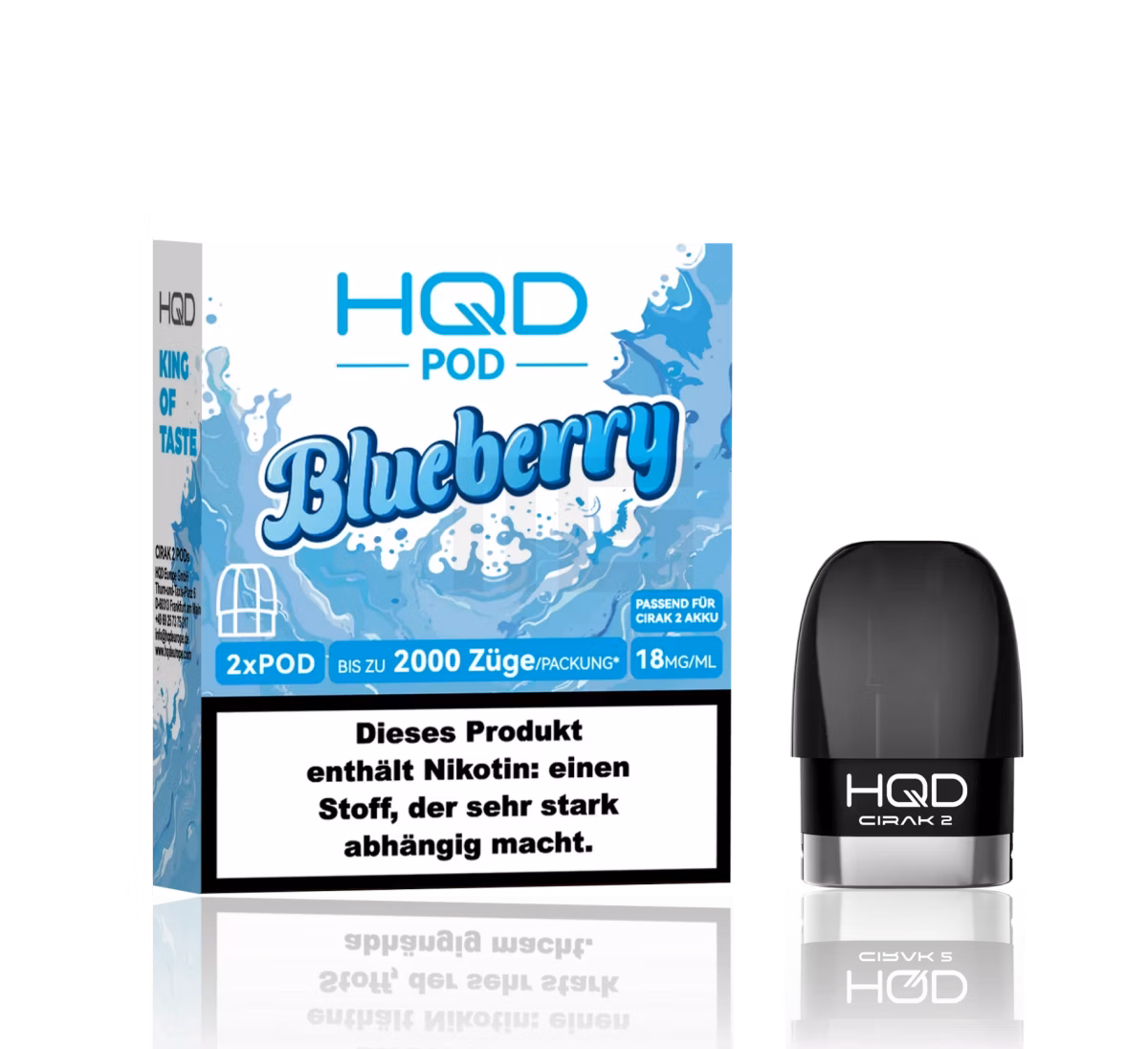 HQD - Cirak 2 - Prefilled Pods - Blueberry - 18mg - 2ml - 2er Pack