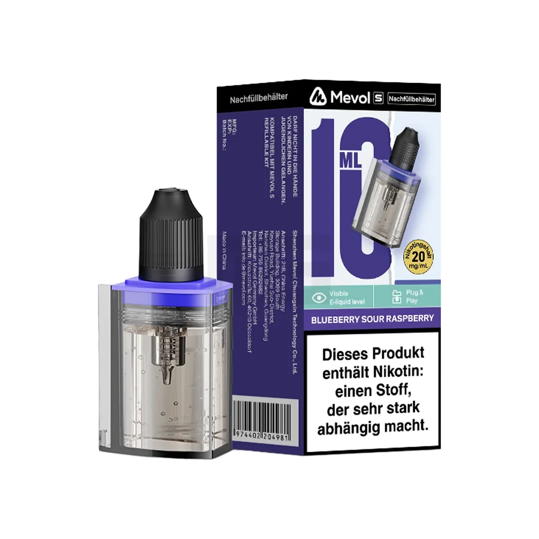 Mevol - S - Nachfüllbehälter - 10ml - Blue Sour Raspberry - 20mg