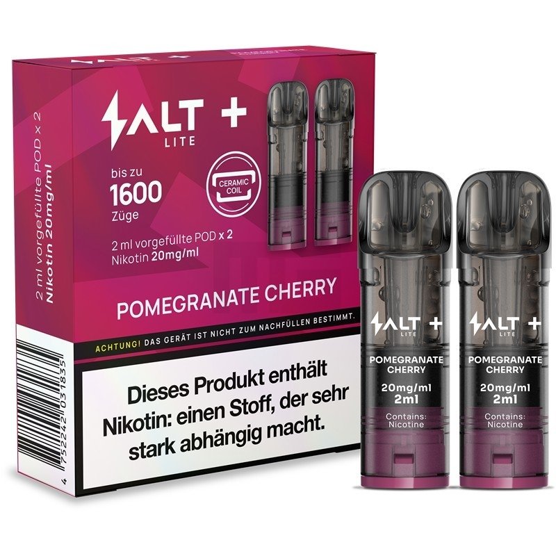 Salt - Plus Lite - Prefilled Pod - 2ml - 2er Pack - Pomegranate Cherry Salt - Plus Lite - Prefilled Pod - 2ml - 2er Pack - Pomegranate Cherry