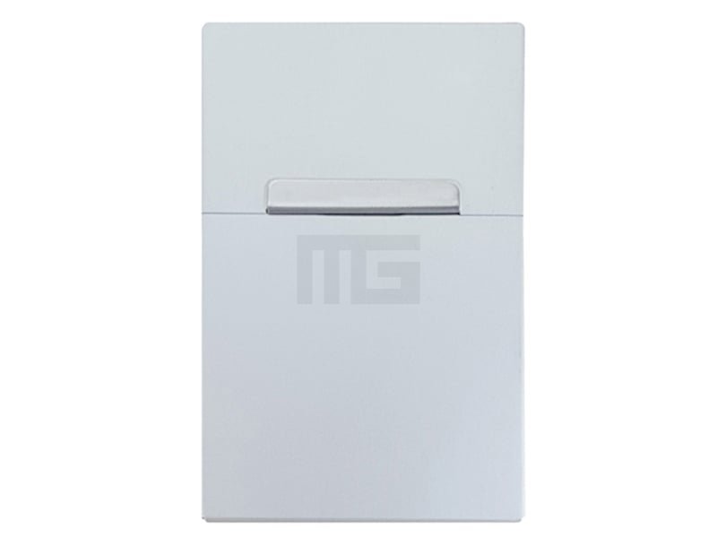 Zigarettenbox - Aluminium mit Magentverschluss - Silber