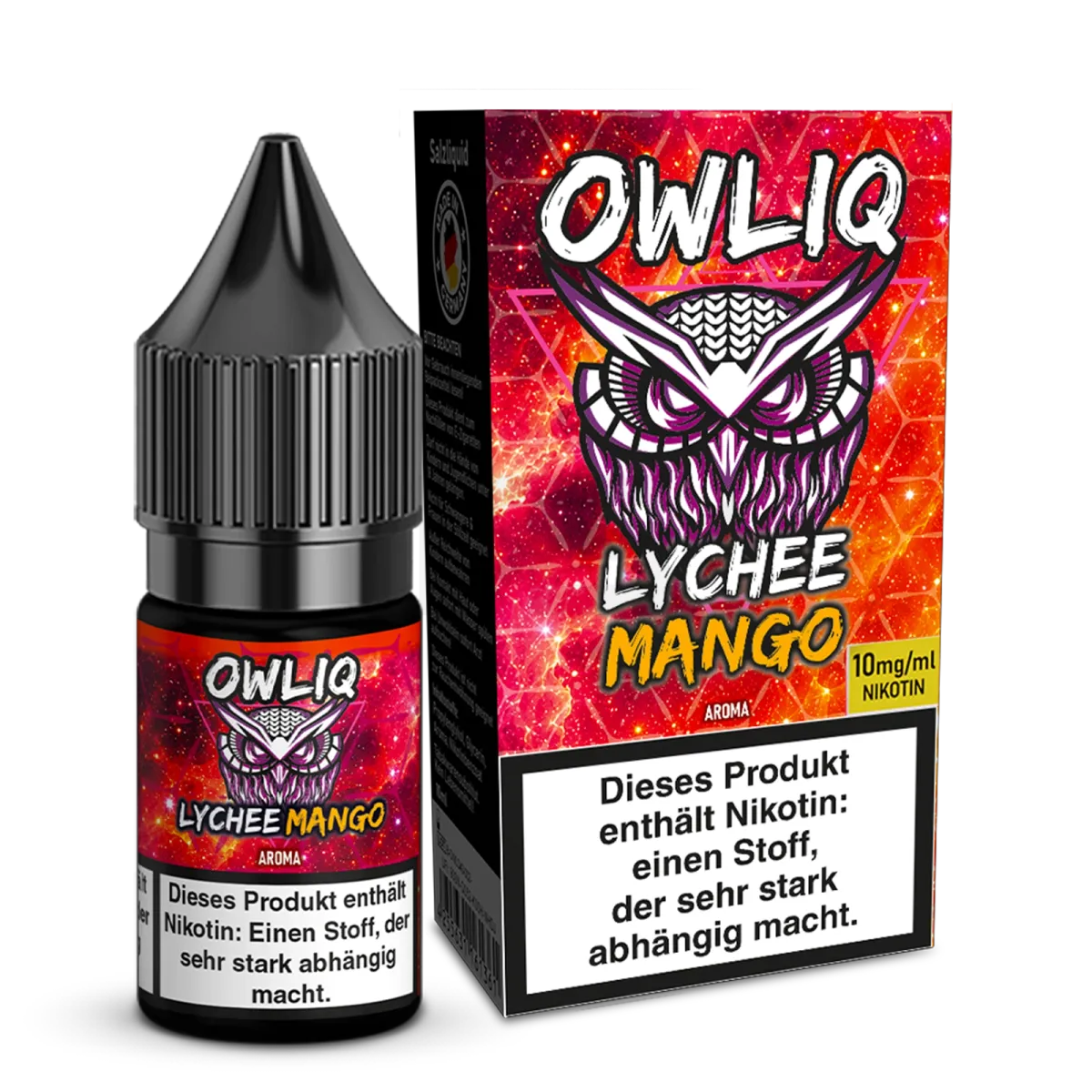 OWL - Owliq - 10ml - Lychee Mango | Nikotinsalz-Stärke : 10mg OWL - Owliq - 10ml - Lychee Mango | Nikotinsalz-Stärke : 10mg