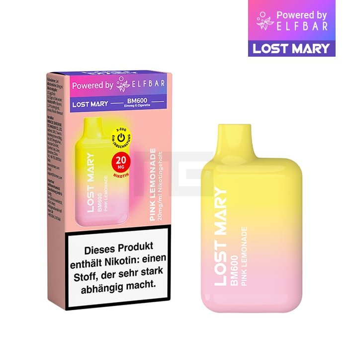 Lost Mary - BM600 - Einweg E-Zigarette - Pink Lemonade - 20mg - 1er Packung Lost Mary - BM600 - Einweg E-Zigarette - Pink Lemonade - 20mg - 1er Packung