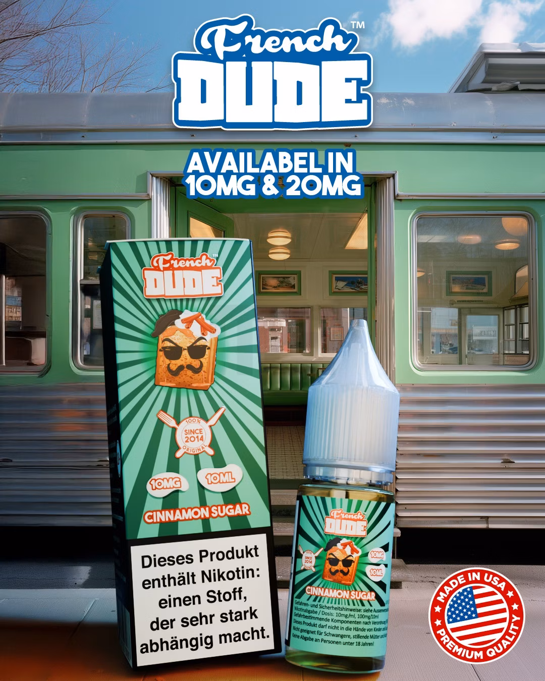 French Dude - Cinnamon Sugar - Nikotinsalz-Liquids - 10ml - 10mg