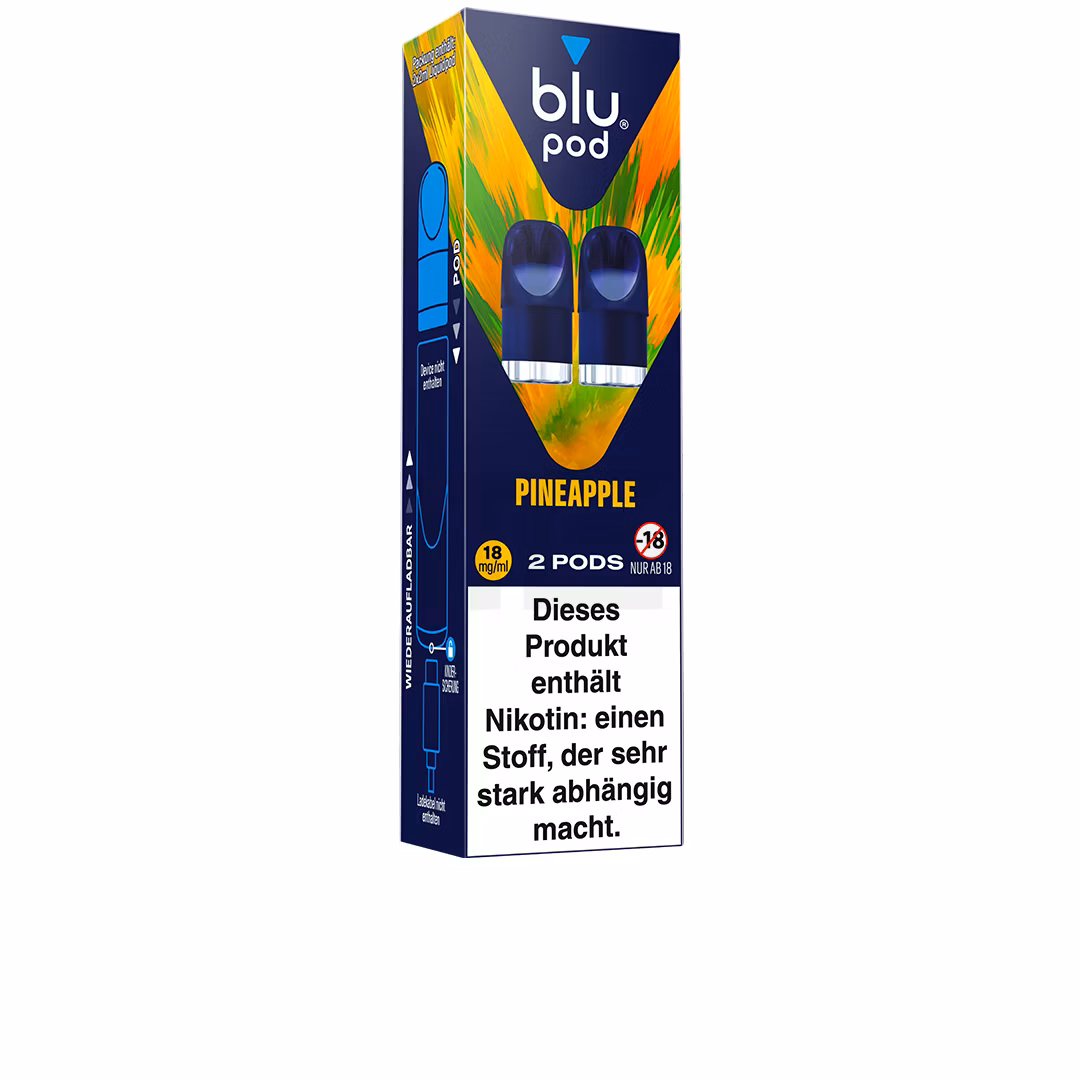 Blu Bar - 1000 Einweg-E-Zigaretten - Pineapple | Nikotinsalz-Stärke : 18mg