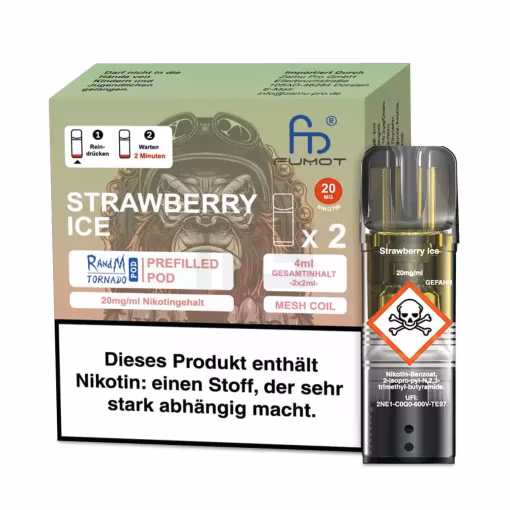 Randm Tornado - Prefilled Pod - Strawberry Ice - 2er Pack 