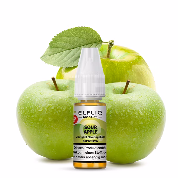 Elfbar - ElfLiq - 10ml - Sour Apple | Nikotinsalz-Stärke : 20mg Elfbar - ElfLiq - 10ml - Sour Apple | Nikotinsalz-Stärke : 20mg