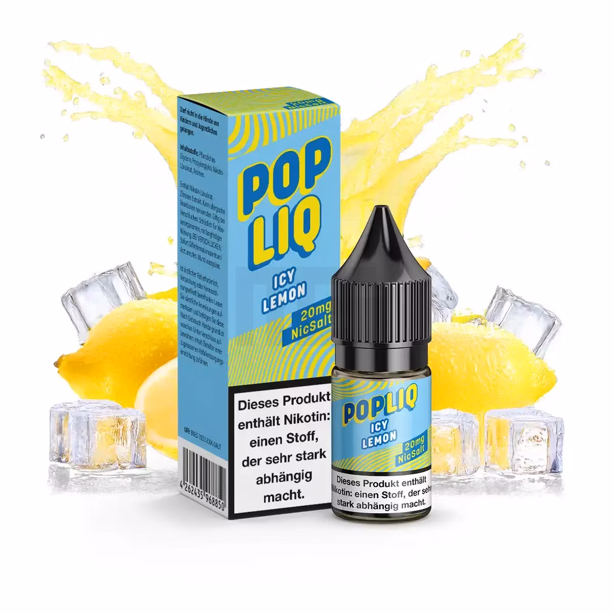 PopLiq Nikotinsalz-Liquid Icy Lemon 10ml 20mg