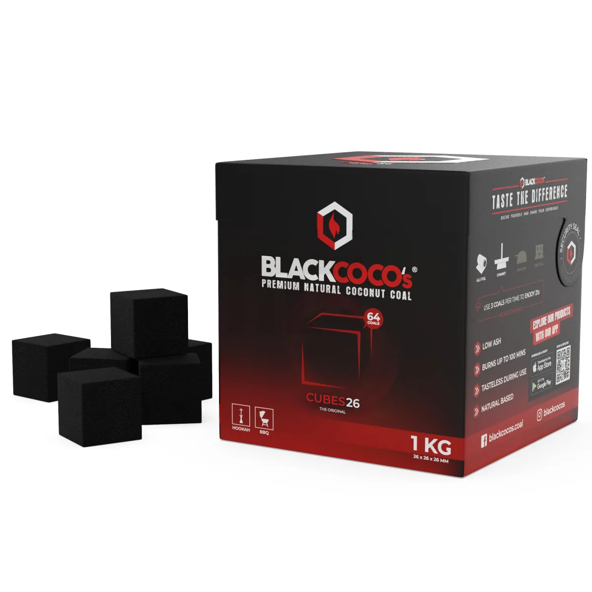 Blackcoco - Naturkohle - 26er - 1kg