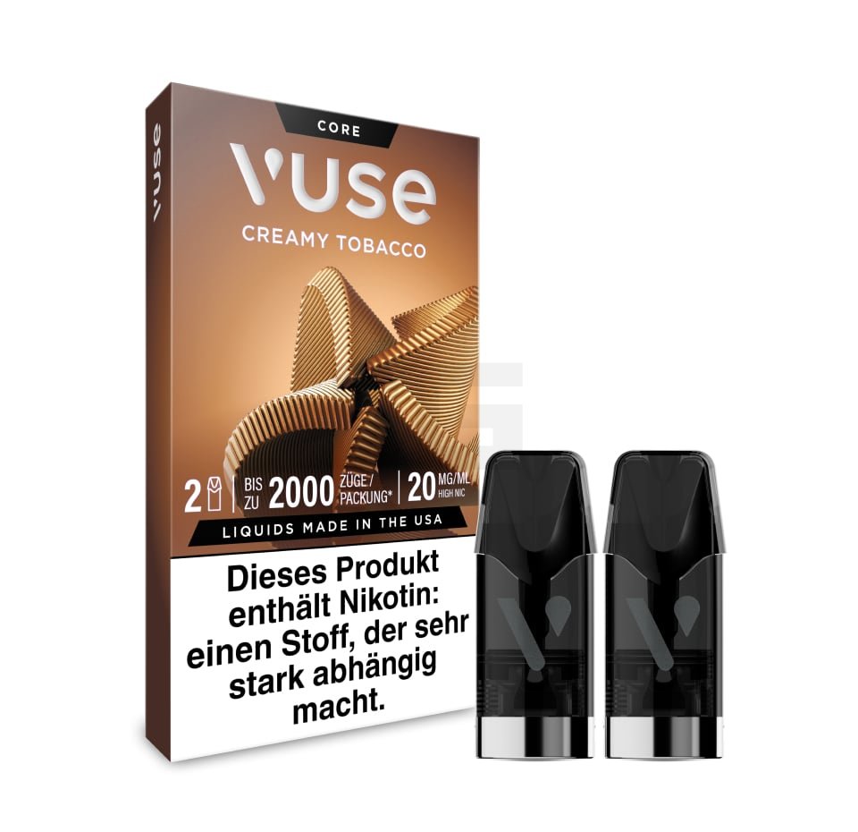 Vuse - Prefilled Pods - Creamy Tobacco | Nikotinsalz-Stärke : 20mg