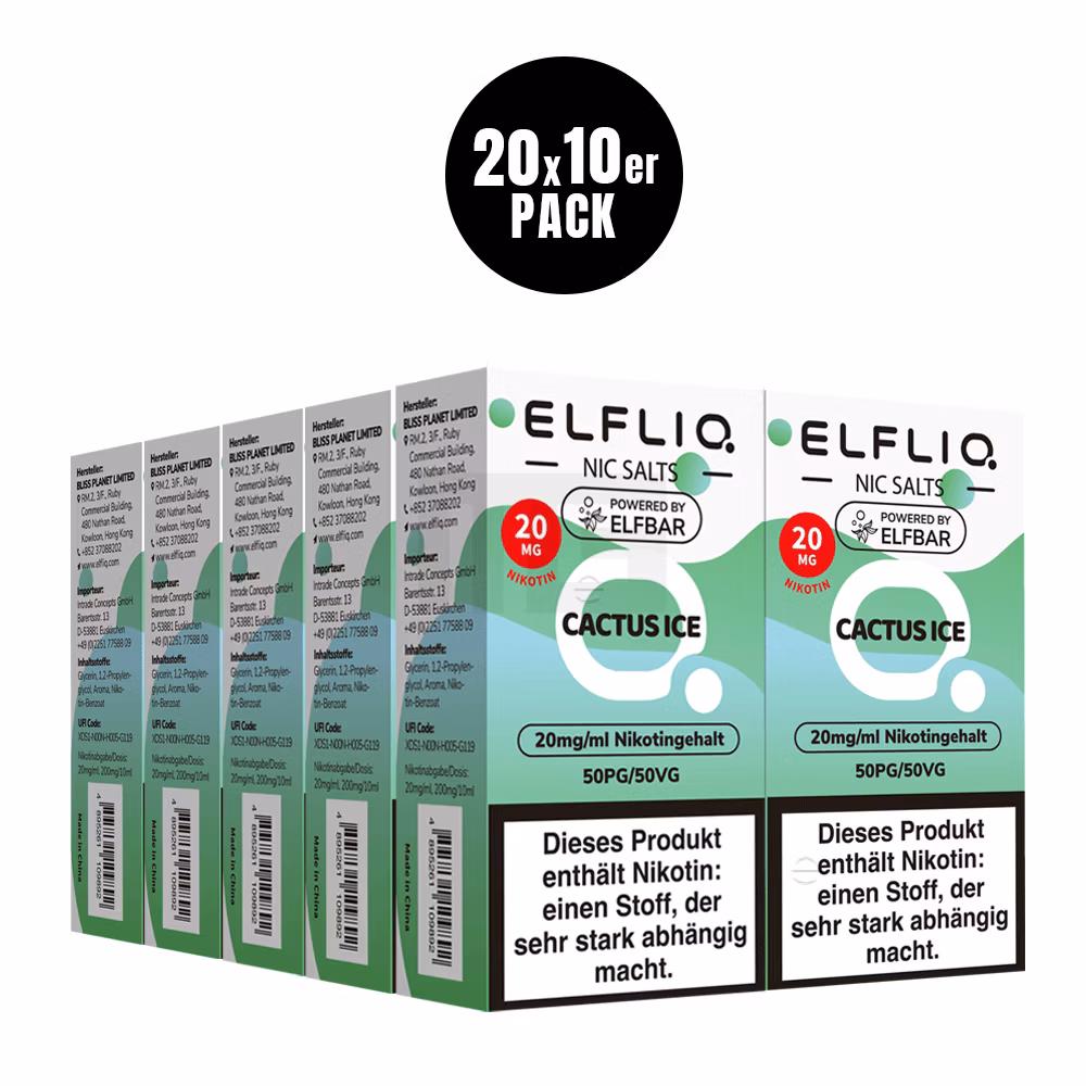 Elfbar - ElfLiq - 10ml - Cactus Ice | Nikotinsalz-Stärke : 20mg