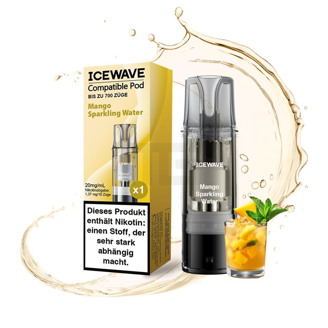 ICEWAVE - Prefilled Pod - 2ml - 3er Pack - Mango Sparkling Water