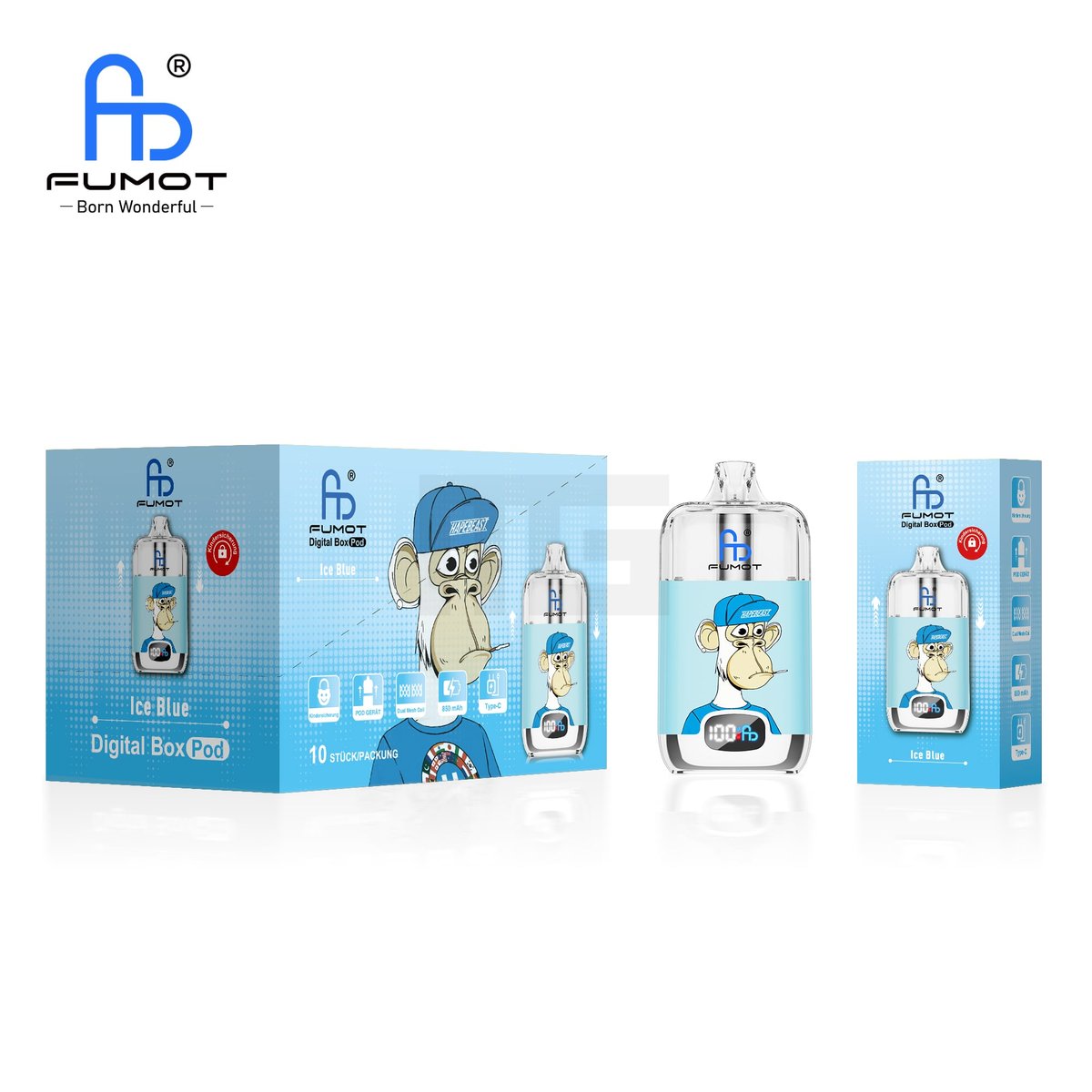 RandM - Digital Box - Pod Kit - Ice Blue RandM - Digital Box - Pod Kit - Ice Blue