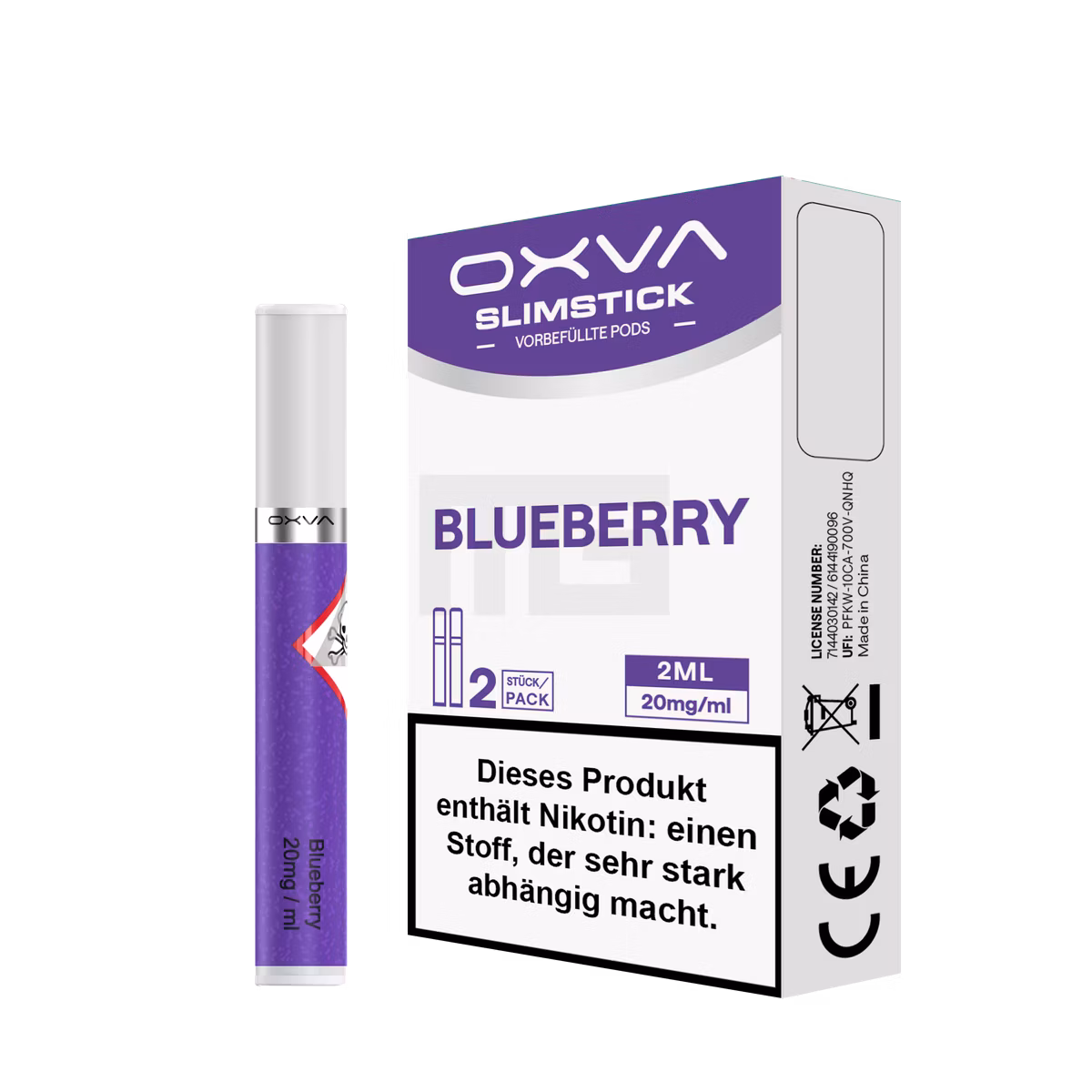 OXVA - Slimstick - Prefilled Pods - Blueberry - 20mg