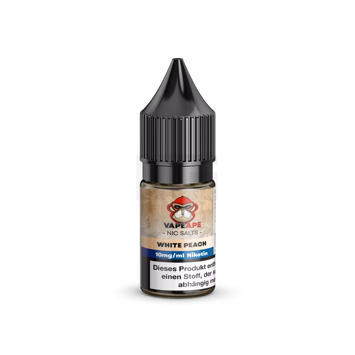 VapeApe - Nikotinsalz-Liquid - 10ml - White Peach | Nikotinsalz-Stärke : 10mg VapeApe - Nikotinsalz-Liquid - 10ml - White Peach | Nikotinsalz-Stärke : 10mg