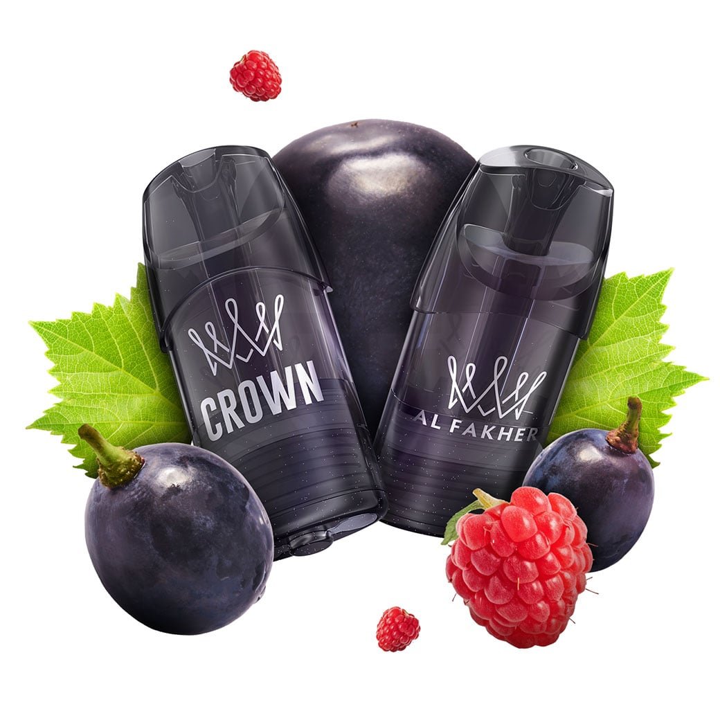 Al Fakher - Crown Switch - Prefilled Pods - 2er Pack - Dark Grape & Berry Ice | Paketgröße : 1er Packung Al Fakher - Crown Switch - Prefilled Pods - 2er Pack - Dark Grape & Berry Ice | Paketgröße : 1er Packung