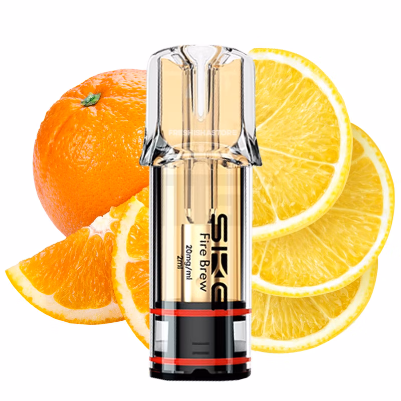 SKE - Crystal Plus - Prefilled Pod - Fire Brew 2ml - 20mg - 2er Paket, Zitrusfrucht, Obst, Pflanze, Produzieren, Orange