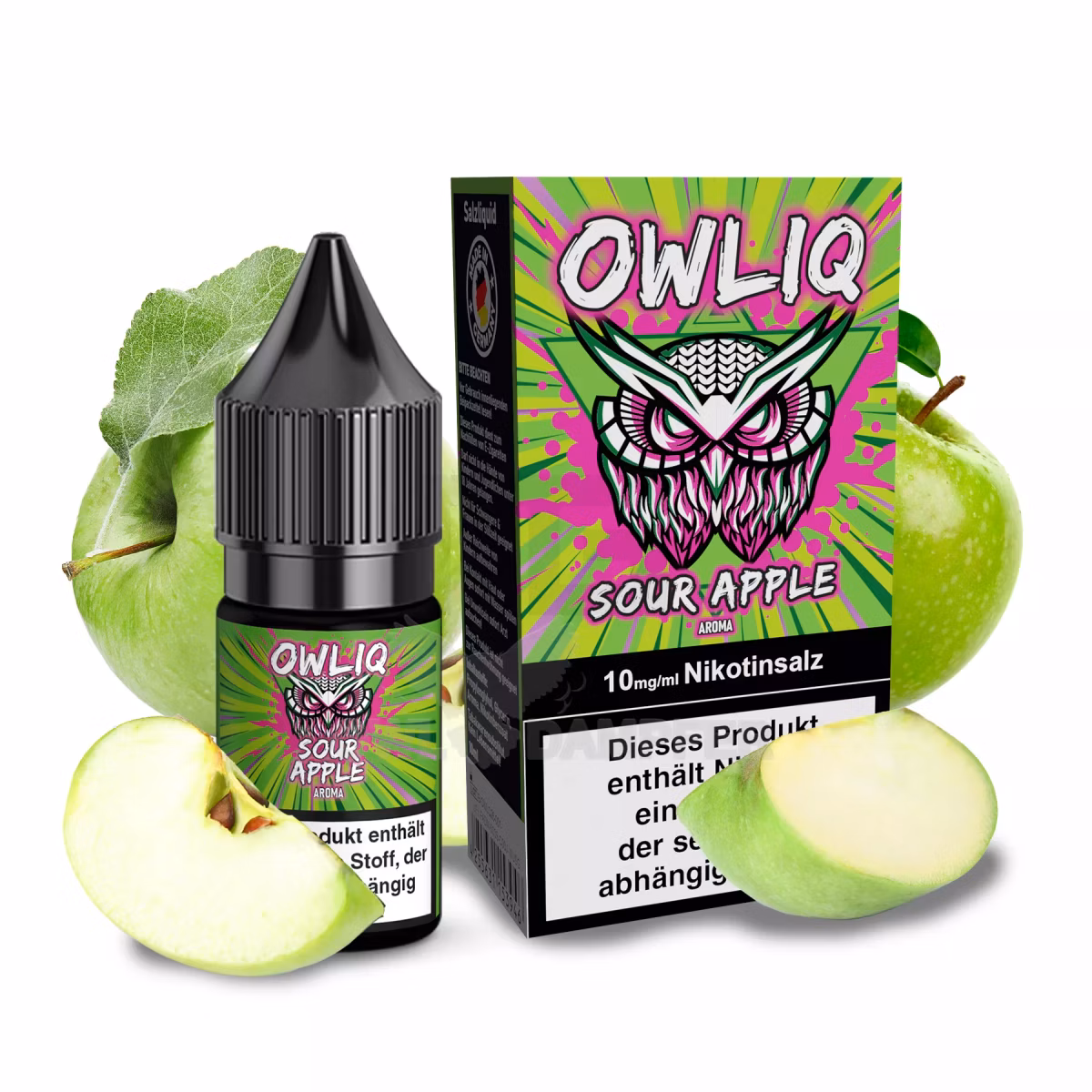 OWLIQ - Sour Apple - Nikotinsalz Liquid - 10ml - 10mg OWLIQ - Sour Apple - Nikotinsalz Liquid - 10ml - 10mg