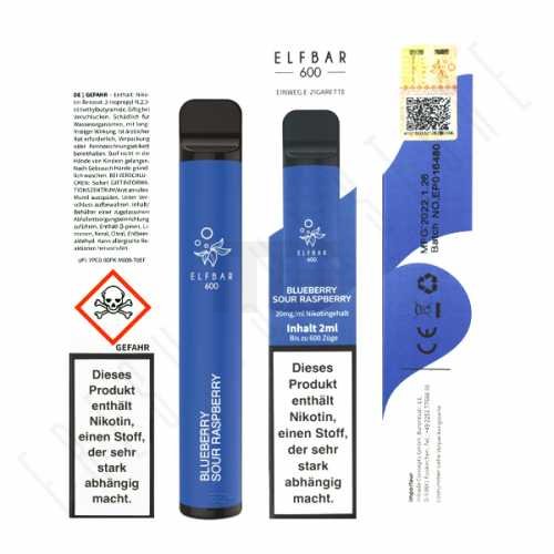 Elf Bar 600 - Blueberry Sour Raspberry