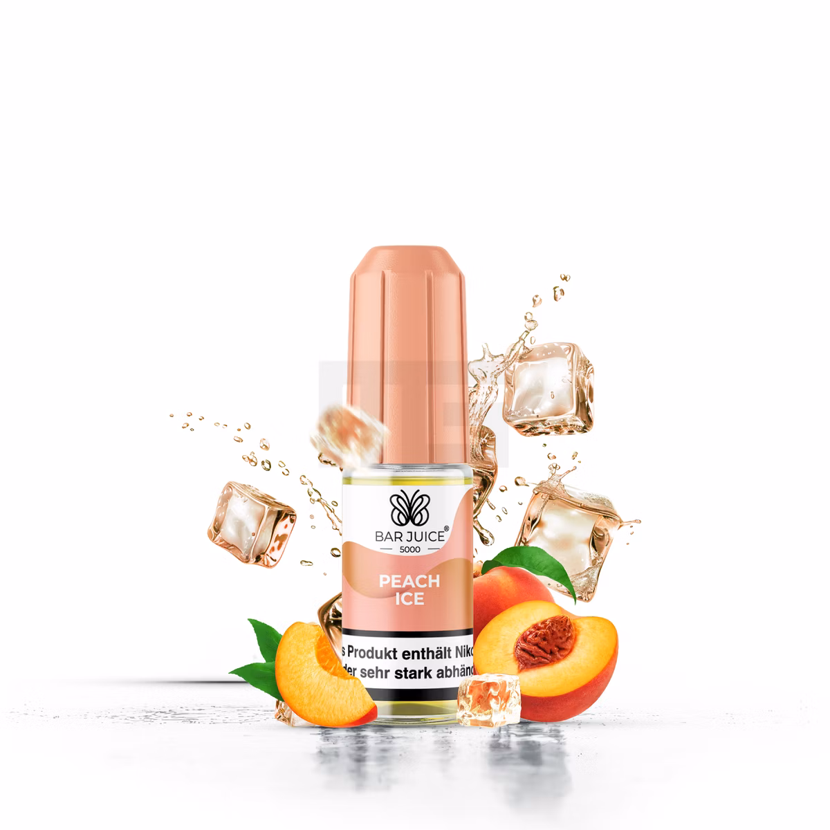 Bar Juice - 5000 - Peach Ice | Inhalt : 10ml | Nikotinsalz-Stärke : 10mg | Paketgröße : 1er Packung