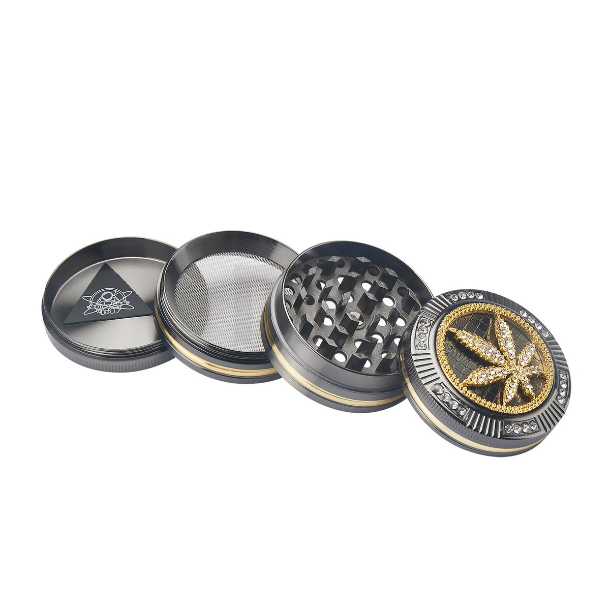 CHAMP HIGH - BLING BLING LEAF - Grinder 50mm - 4-teilig