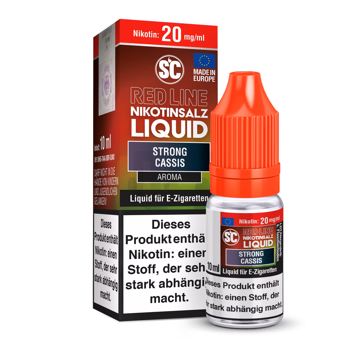 SC Red Line - Nikotinsalzliquid - 10ml - 20mg - Strong Cassis V2 SC Red Line - Nikotinsalzliquid - 10ml - 20mg - Strong Cassis V2