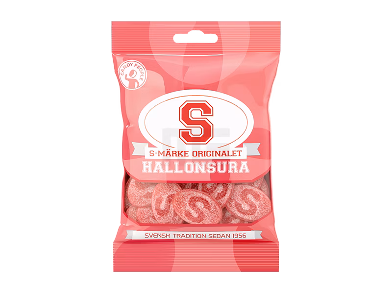Candy People - S-Märke - Saure Fruchtgummis - Himbeere - 80g
