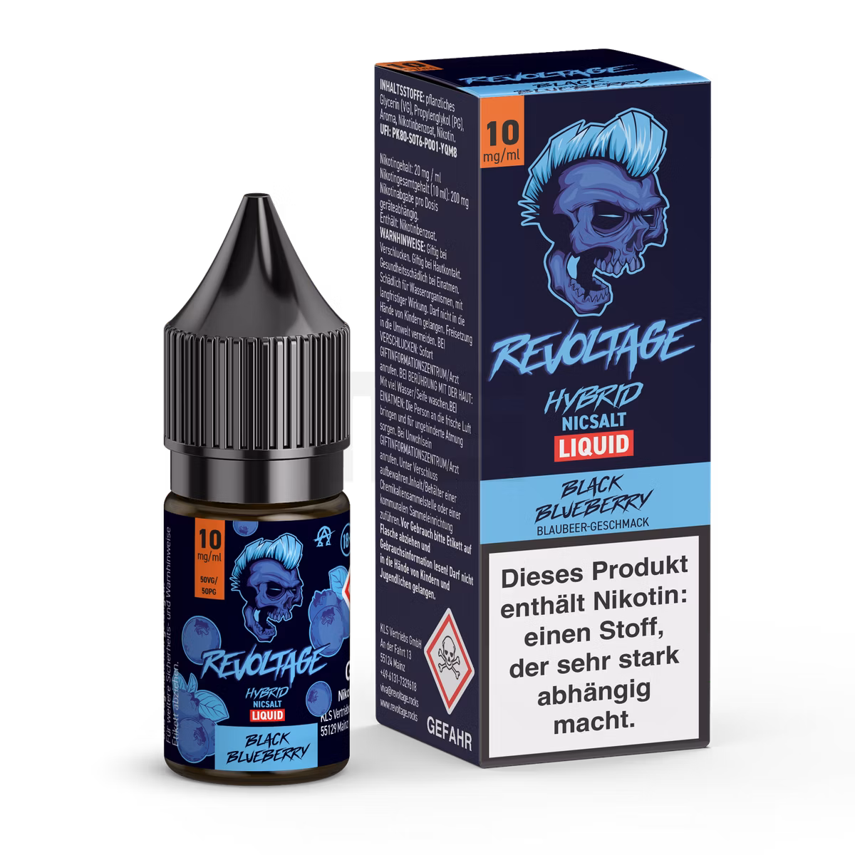 Revoltage - Hybrid Nikotinsalz Liquid - 10ml - Black Blueberry - 10mg Revoltage - Hybrid Nikotinsalz Liquid - 10ml - Black Blueberry - 10mg