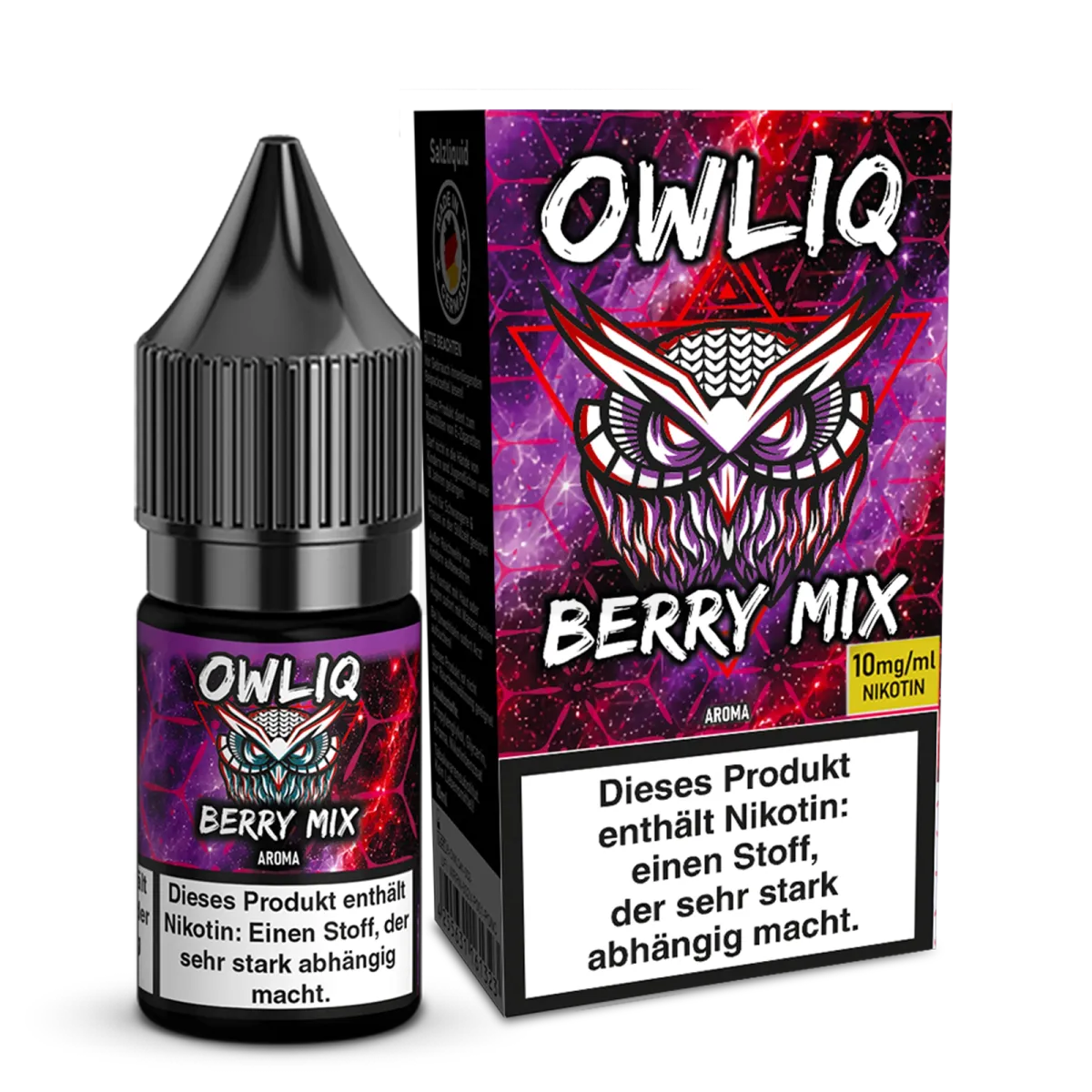 OWL - Owliq - 10ml - Berry Mix | Nikotinsalz-Stärke : 10mg OWL - Owliq - 10ml - Berry Mix | Nikotinsalz-Stärke : 10mg