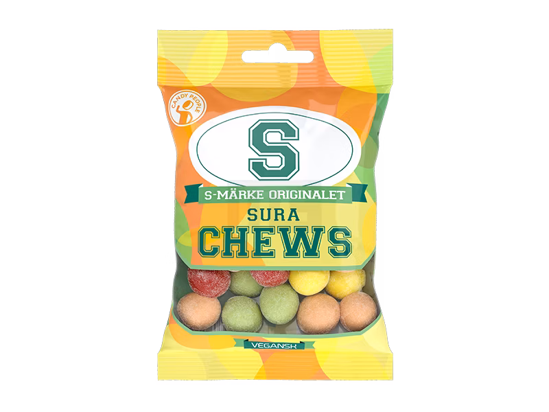 S-Marke, Originalgetreue, Sura, Chews, Vegansk